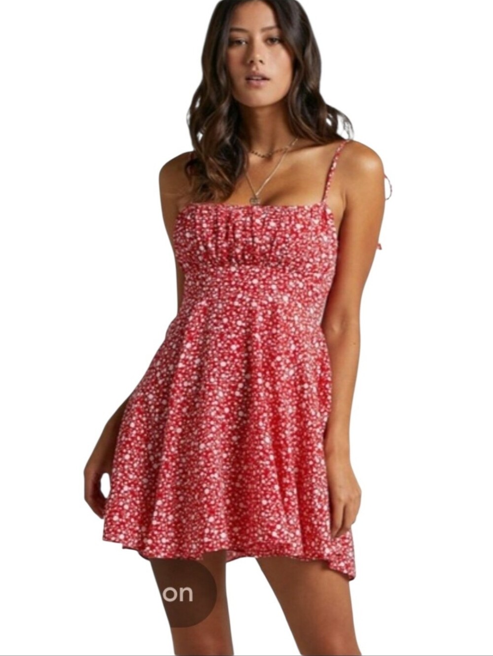 Women's Showpo Red Floral Mini Dress Sz 0